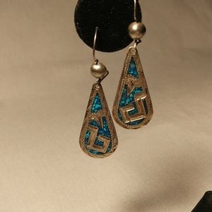 Vintage Art Plat Plata Mexico Sterling Silver Earrings